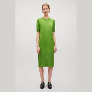 New COS Knitted pointelle dress L